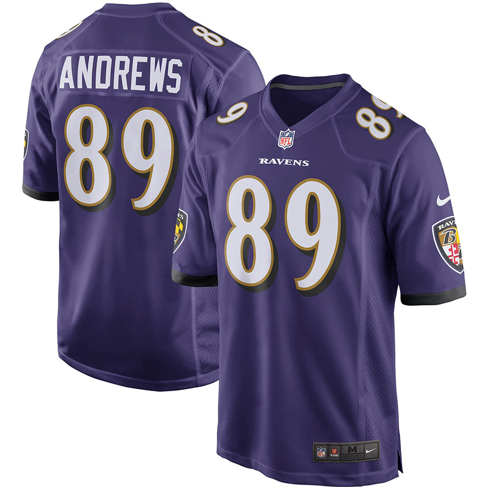 Men's Baltimore Ravens Mark Andrews Game Player Jersey Purple